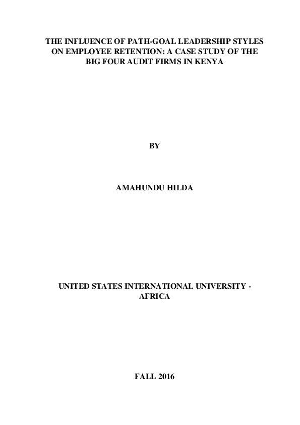(PDF) The Influence of PathGoal Leadership Styles On Employee