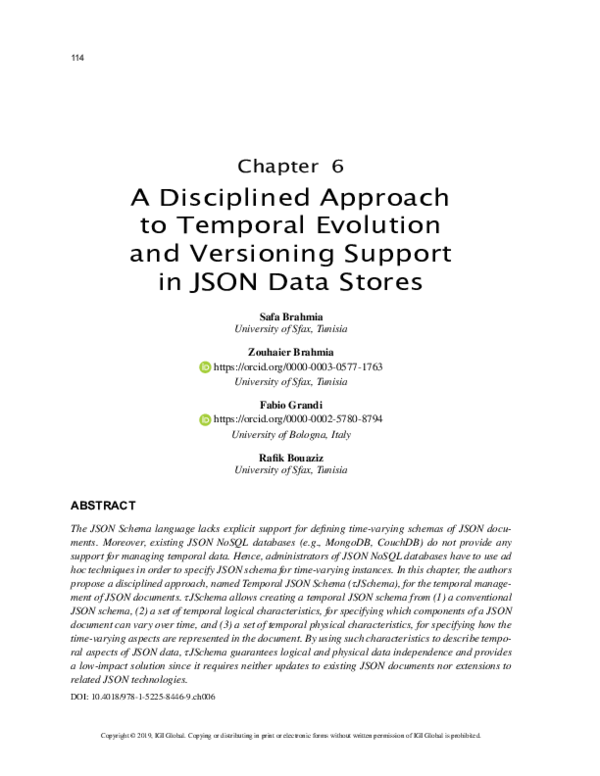 (PDF) A Disciplined Approach to Temporal Evolution and Versioning ...