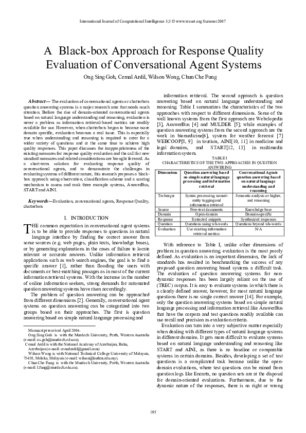 (PDF) A Black-box Approach for Response Quality Evaluation ...