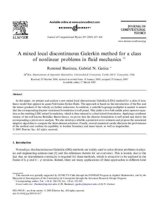 (PDF) A mixed local discontinuous Galerkin method for a class of ...