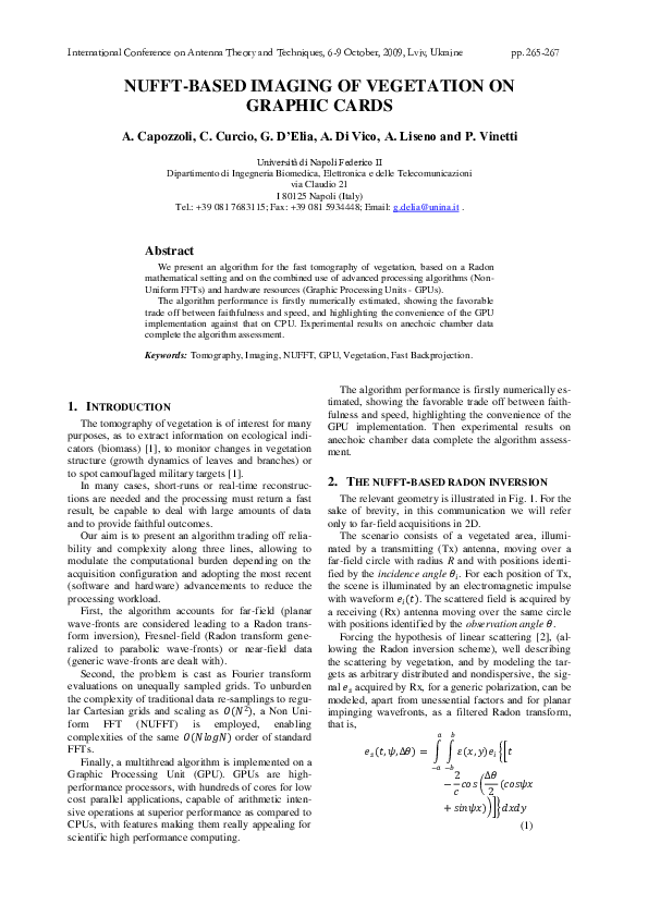 (PDF) NUFFT-based imaging of vegetation on graphic cards | Pietro ...