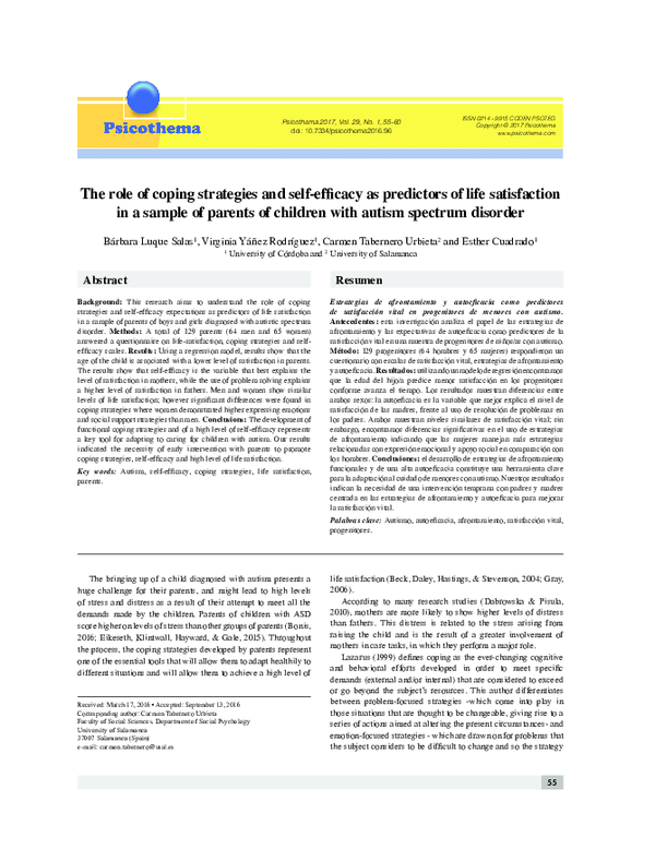 (PDF) The role of coping strategies and self-efficacy as predictors of ...
