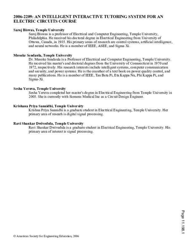 (PDF) An Intelligent Interactive Tutoring System For An Electric ...