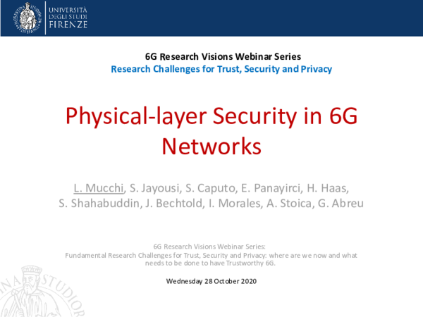 (PDF) Physical-Layer Security in 6G Networks