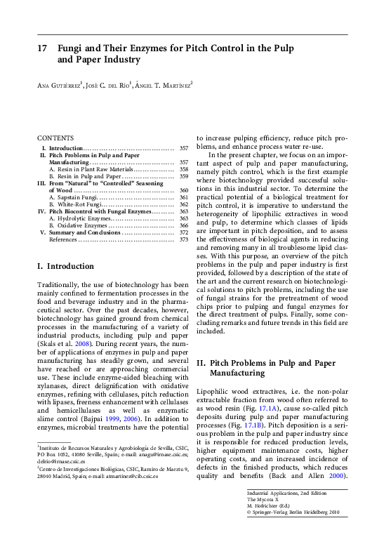 (PDF) 17 Fungi and Their Enzymes for Pitch Control in the Pulp and ...