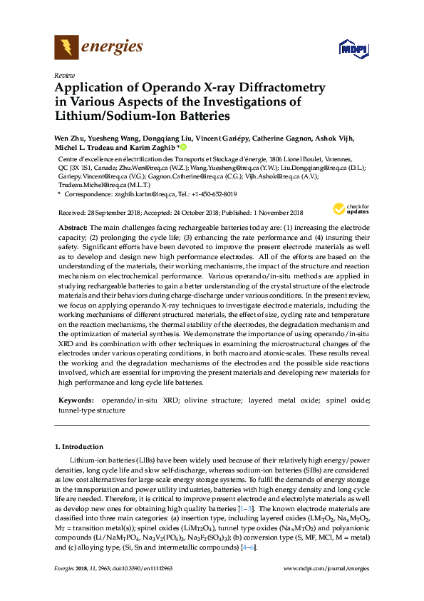 (PDF) Application of Operando X-ray Diffractometry in Various Aspects ...