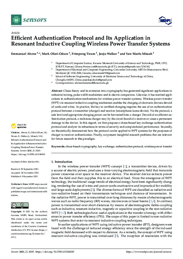 (PDF) Efficient Authentication Protocol and Its Application in Resonant ...