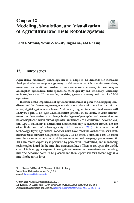 (PDF) Modeling, Simulation, and Visualization of Agricultural and Field ...