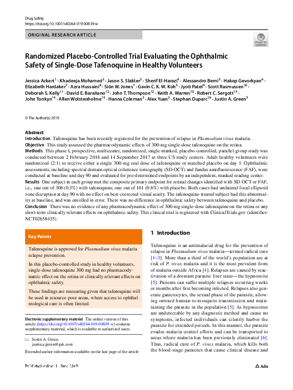 (PDF) Randomized Placebo-Controlled Trial Evaluating the Ophthalmic ...