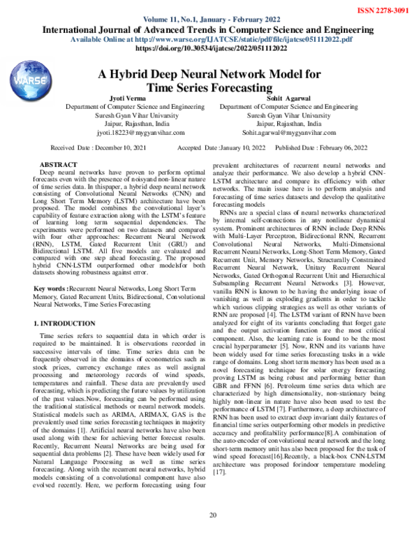 (PDF) A Hybrid Deep Neural Network Model for Time Series Forecasting