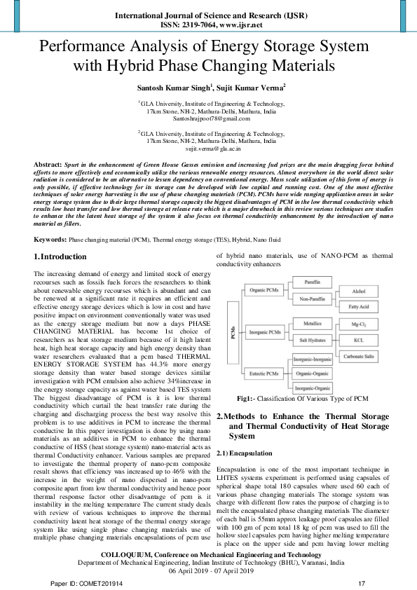 (PDF) Performance Analysis of Energy Storage System with Hybrid Phase ...