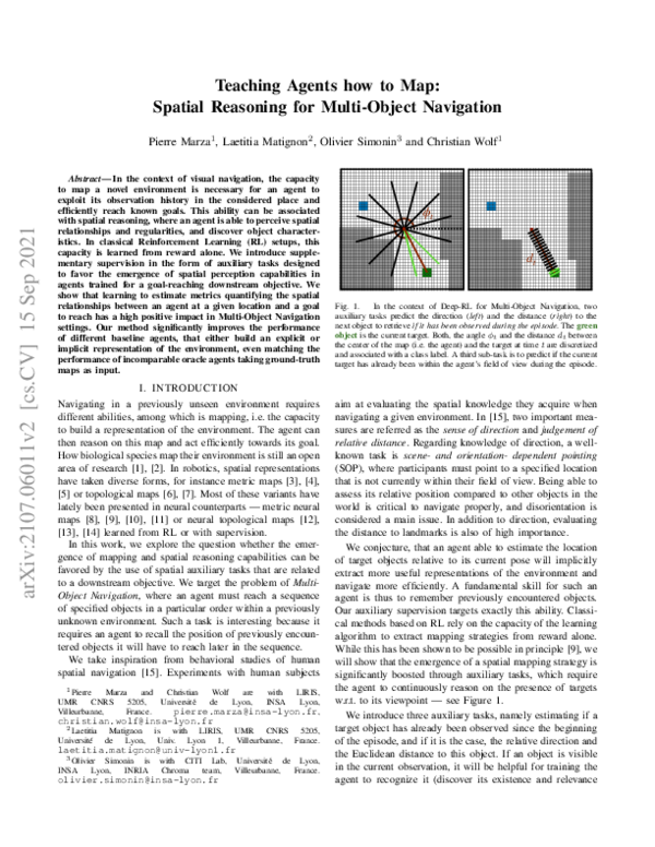 (PDF) Teaching Agents how to Map: Spatial Reasoning for Multi-Object ...