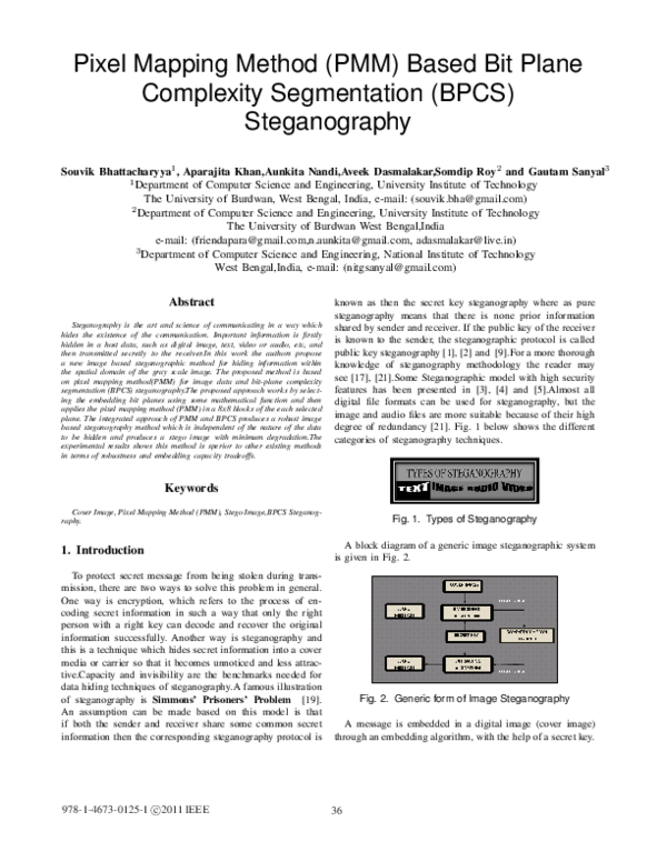 (PDF) Pixel mapping method (PMM) based bit plane complexity ...