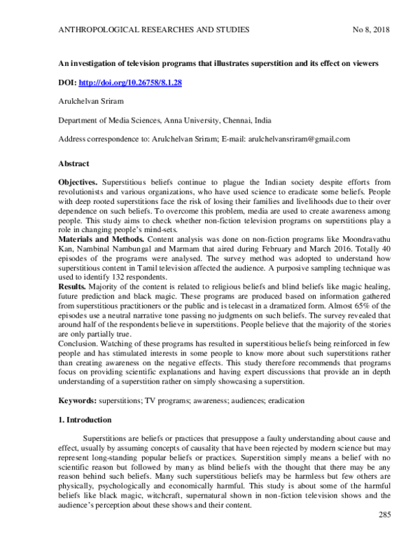 (PDF) An investigation of television programmes that illustrates ...