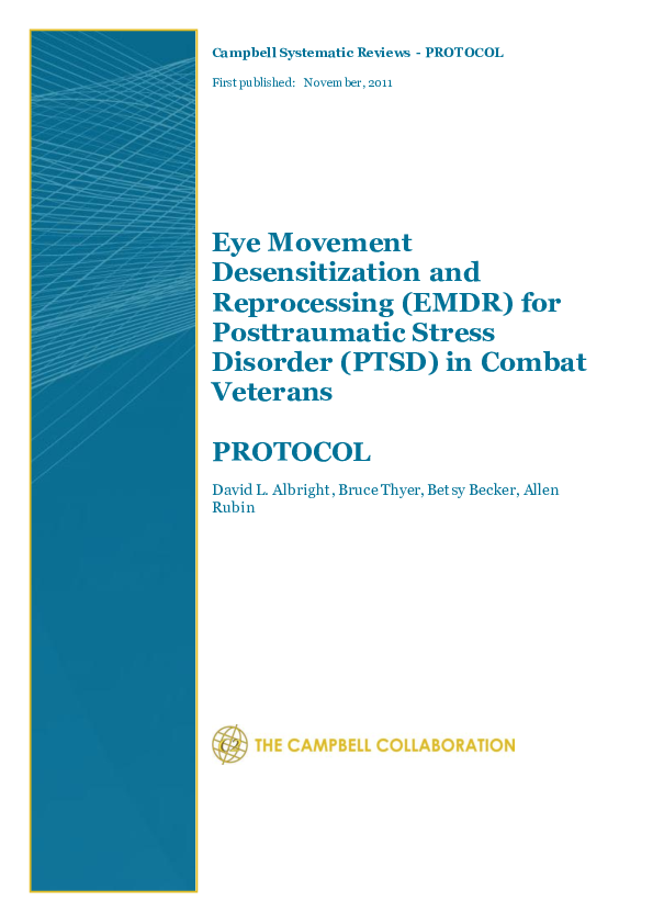 (PDF) Eye movement desensitization and reprocessing (EMDR) for
