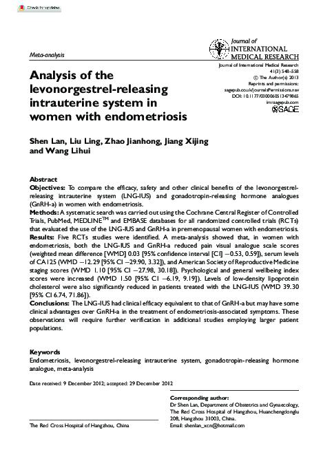 (PDF) Analysis of the levonorgestrel-releasing intrauterine system in ...