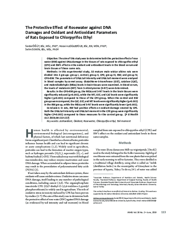 (PDF) The Protective Effect of Rosewater against DNA Damages and ...