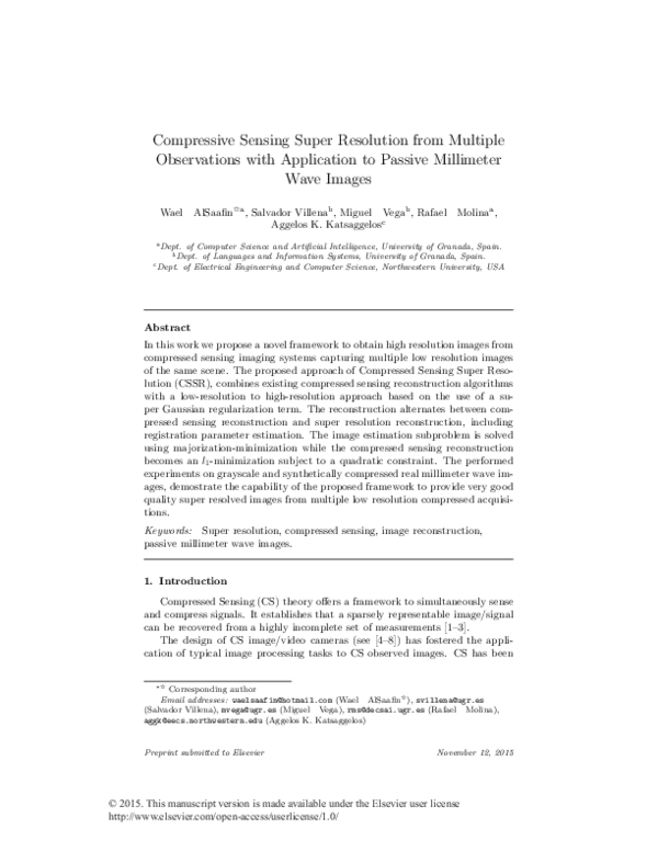 (PDF) Compressive sensing super resolution from multiple observations ...