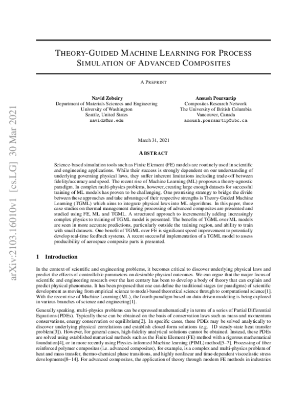 (PDF) Theory-Guided Machine Learning for Process Simulation of Advanced ...