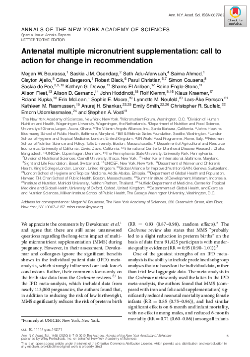 (PDF) Antenatal multiple micronutrient supplementation and growth in ...