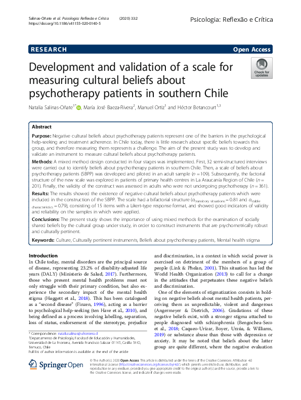 (PDF) Development and validation of a scale for measuring cultural ...