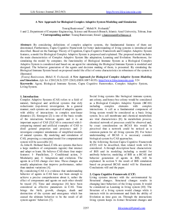 (PDF) A New Approach for Biological Complex Adaptive System Modeling ...