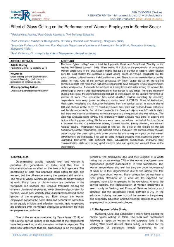Gender Wage Gap And The Glass Ceiling Effect A Firm Level Investigation Shelly Lighting