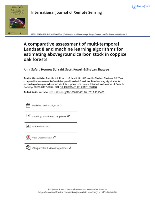 (PDF) A comparative assessment of multi-temporal Landsat 8 and machine ...