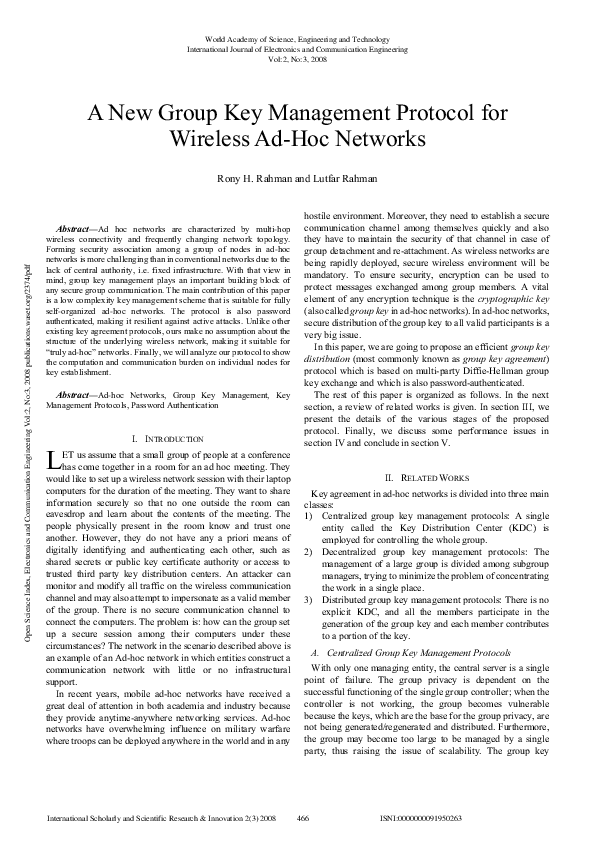 (PDF) A New Group Key Management Protocol for Wireless Ad-Hoc Networks