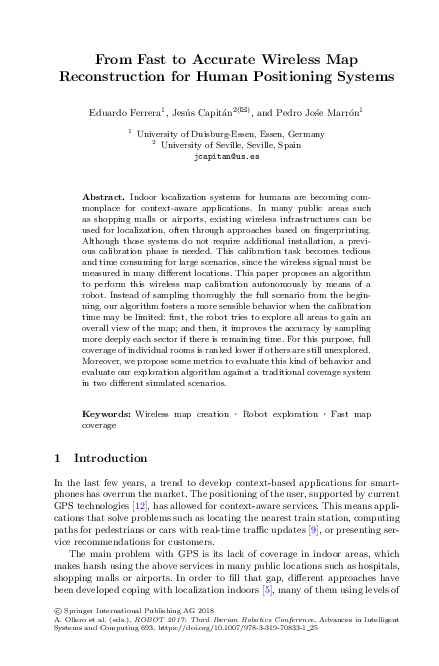 (PDF) From Fast to Accurate Wireless Map Reconstruction for Human ...