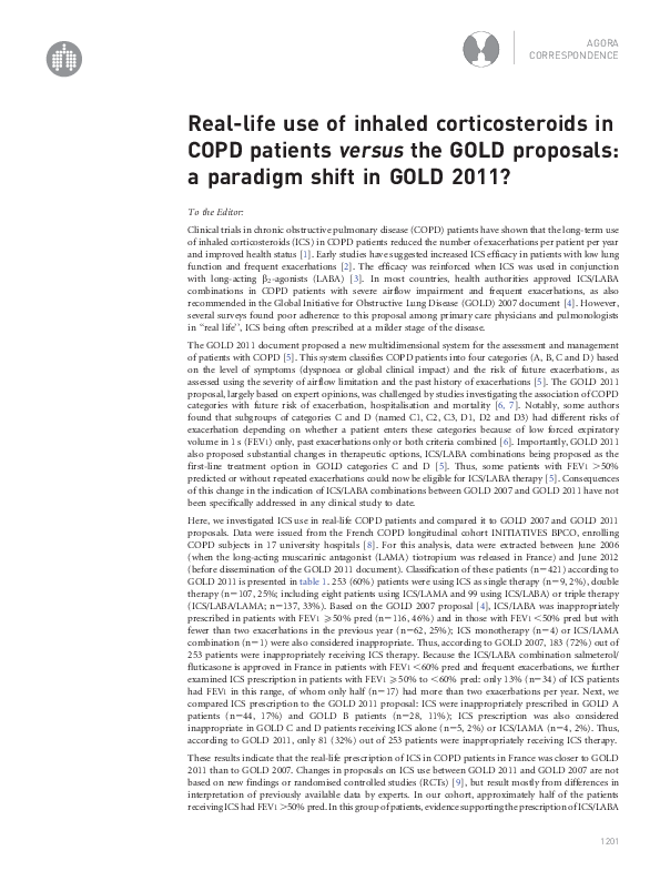 (PDF) Real-life use of inhaled corticosteroids in COPD patients versus ...
