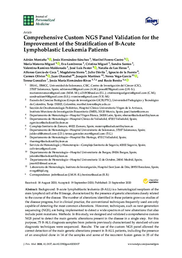 (PDF) Comprehensive Custom NGS Panel Validation for the Improvement of ...