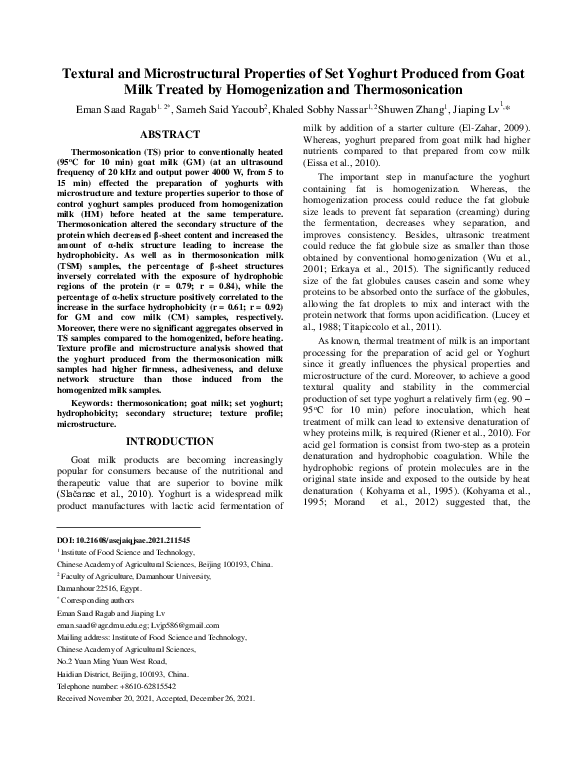 (PDF) Textural and Microstructural Properties of Set Yoghurt Produced ...