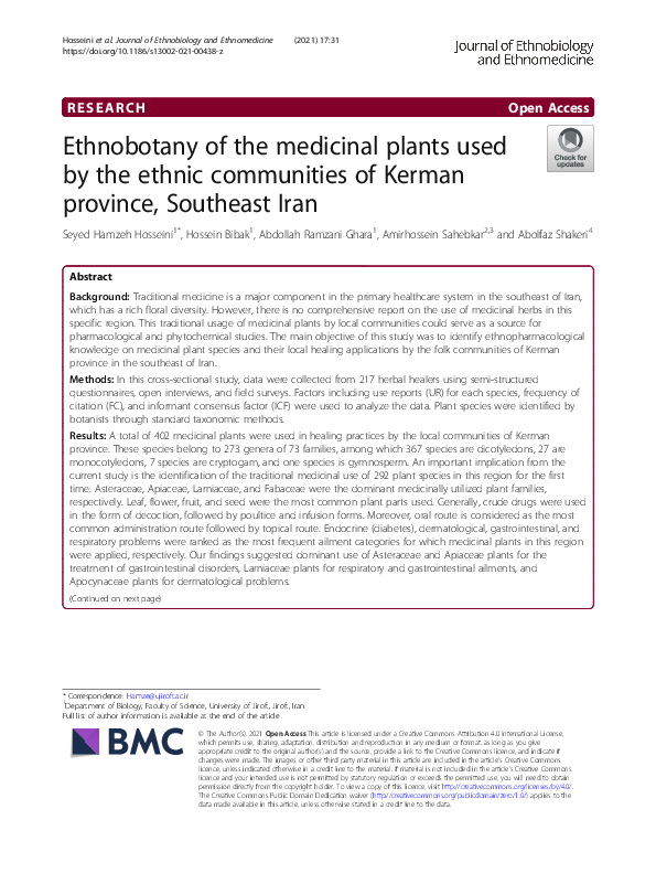 (PDF) Ethnobotany of the medicinal plants used by the ethnic ...