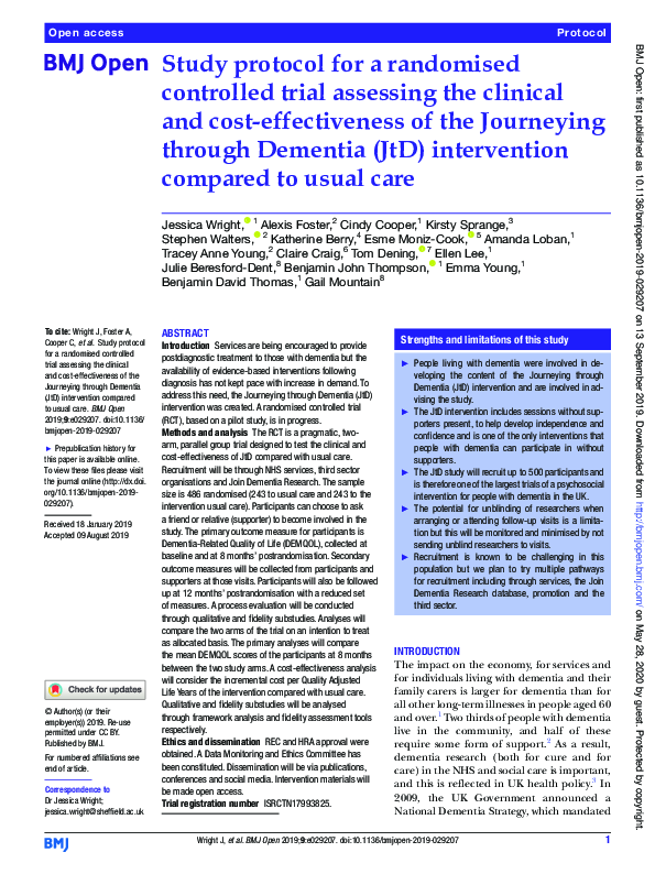 (PDF) Study protocol for a randomised controlled trial assessing the ...