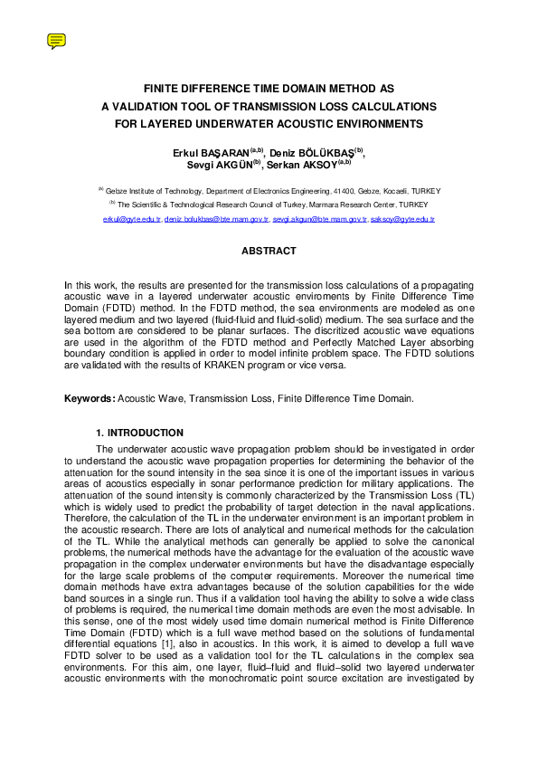 (PDF) Finite Difference Time Domain Method as a Validation Tool of ...