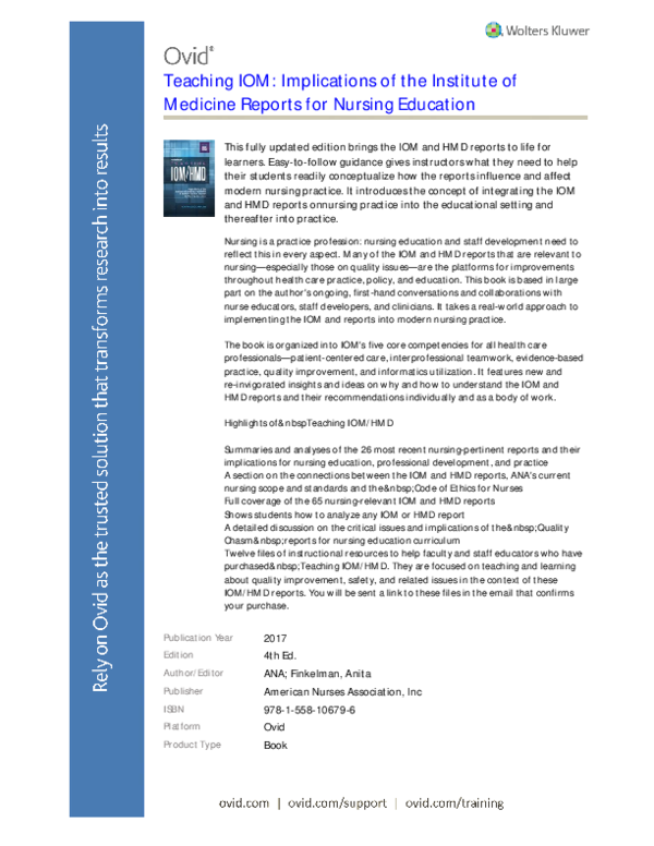 (PDF) Teaching IOM