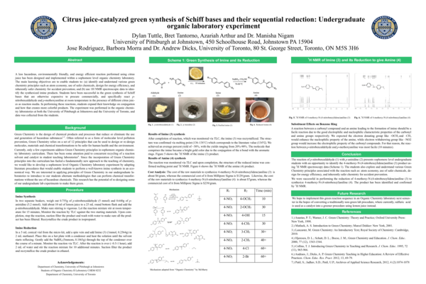 (PDF) Citrus juice-catalyzed green synthesis of Schiff bases and their ...