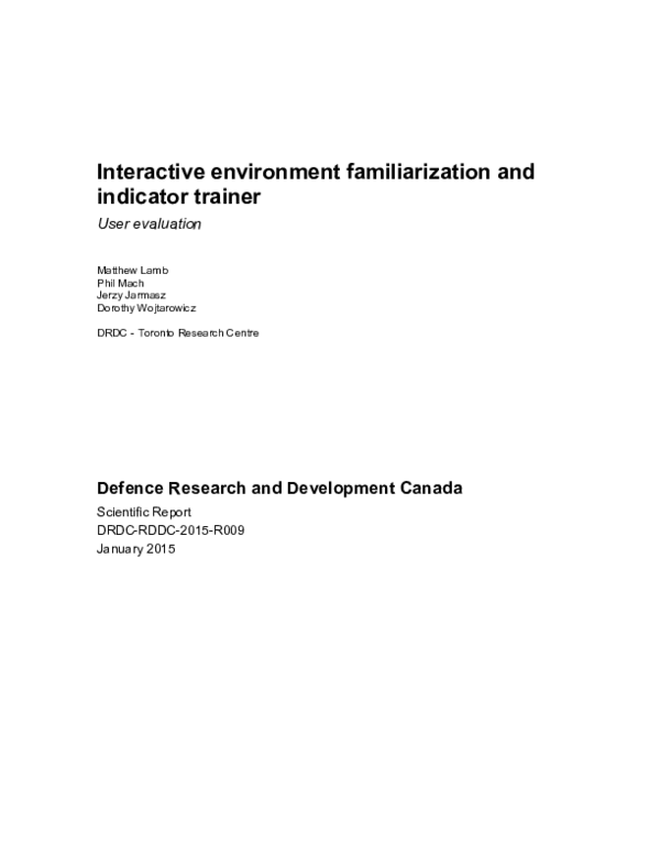 (PDF) Interactive Environment Familiarization and Indicator Trainer ...