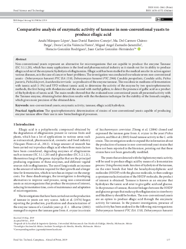 (PDF) Comparative analysis of enzymatic activity of tannase in non ...