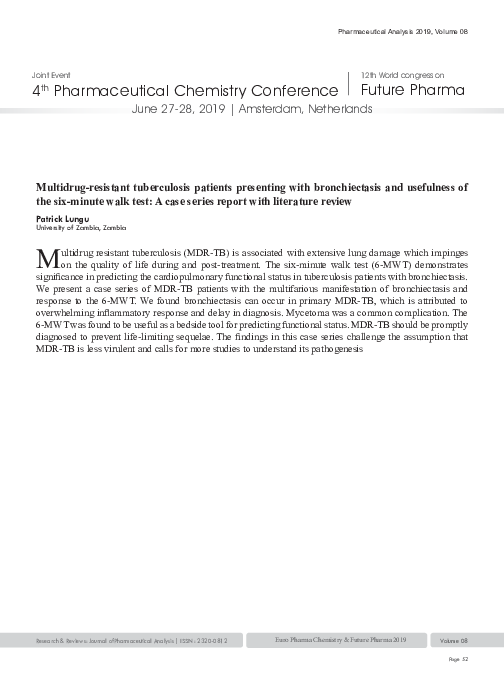 (PDF) Multidrugresistant tuberculosis patients presenting with