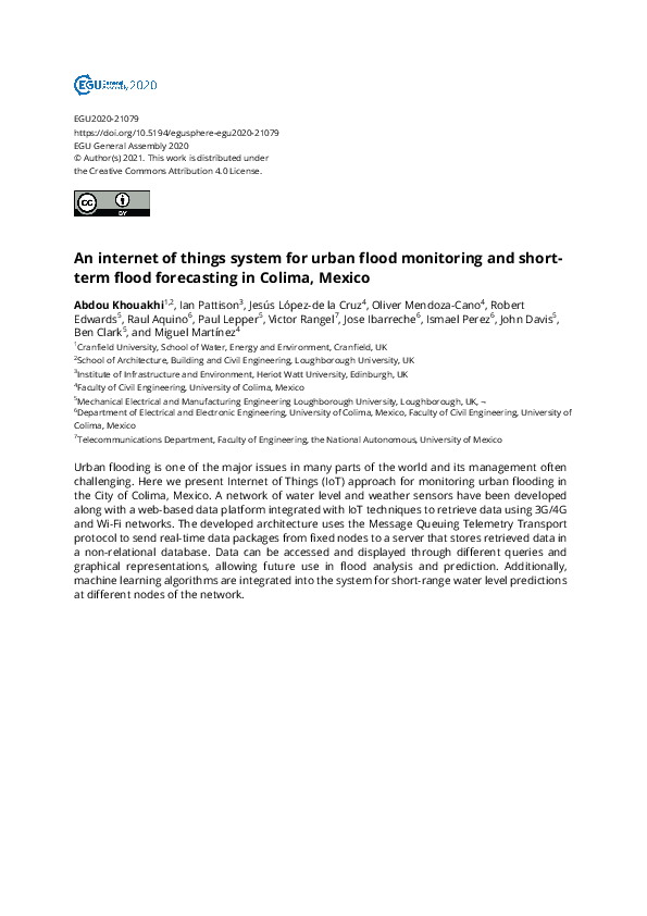 (PDF) An internet of things system for urban flood monitoring and short ...