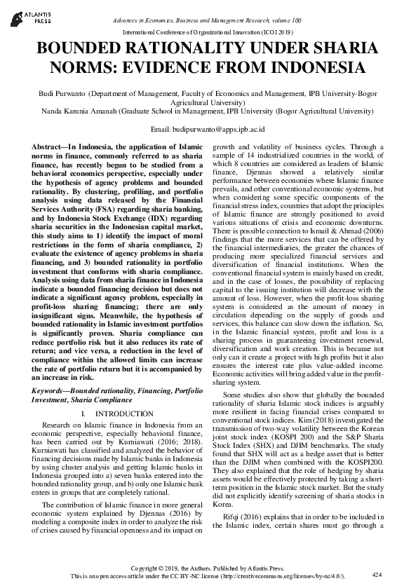 (PDF) Bounded Rationality Under Sharia Norms: Evidence from Indonesia