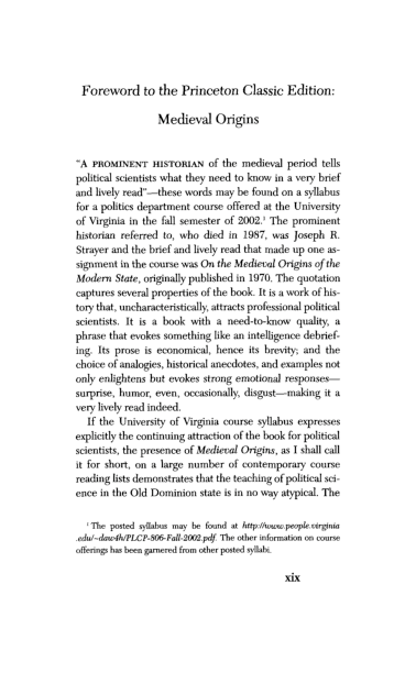 (PDF) William C. Jordan, “New Preface,” in Joseph R. Strayer, On the ...