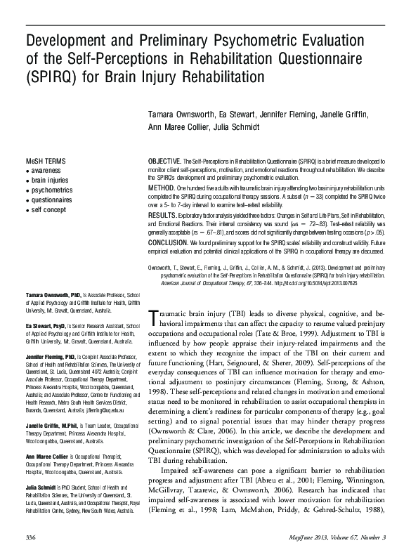 (PDF) Development and Preliminary Psychometric Evaluation of the Self ...