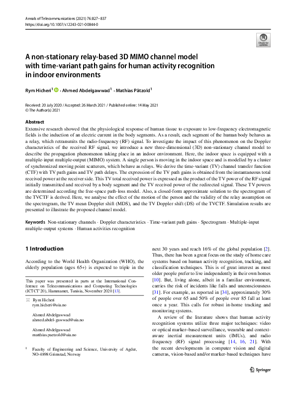 (PDF) A non-stationary relay-based 3D MIMO channel model with time ...