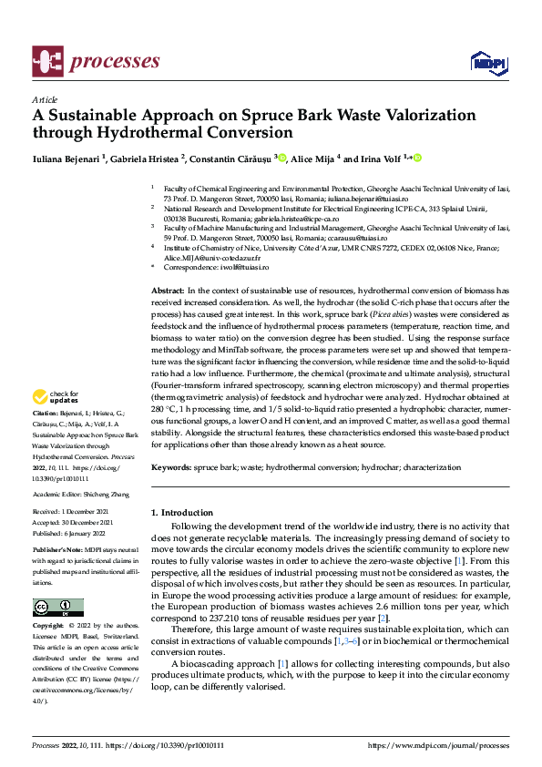 (PDF) A Sustainable Approach on Spruce Bark Waste Valorization through ...