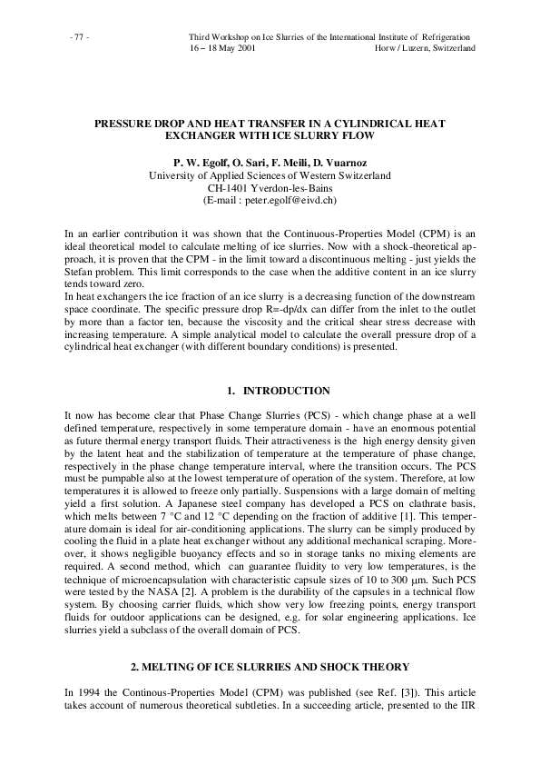 (PDF) Pressure Drop and Heat Transfer in a Cylindrical Heat Exchanger ...