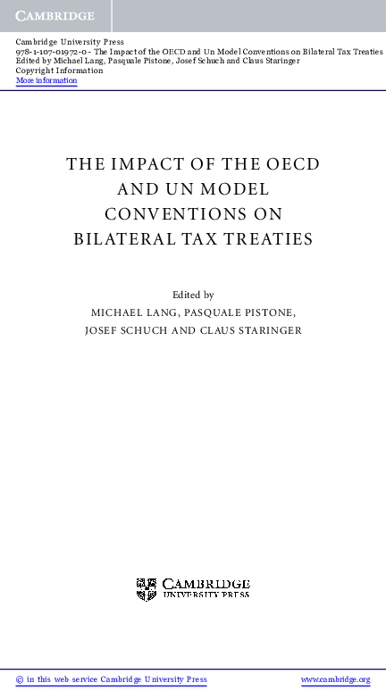 (PDF) The Impact of the OECD and UN Model Conventions on Bilateral Tax ...