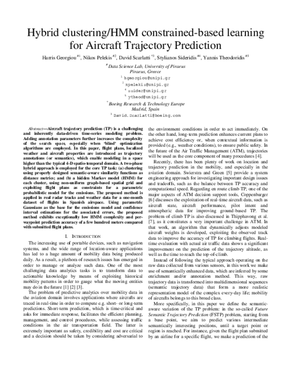 (PDF) Hybrid Clustering/Hmm Constrained-Based Learning For Aircraft ...